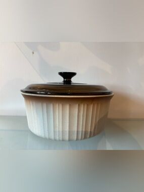 Corningware White Ceramic Covered Casserole Dish
